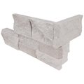 Msi Iceland Gray  Splitface Ledger Corner 6 in.  X 18 in.  Natural Travertine Wall Tile, 4PK ZOR-PNL-0137